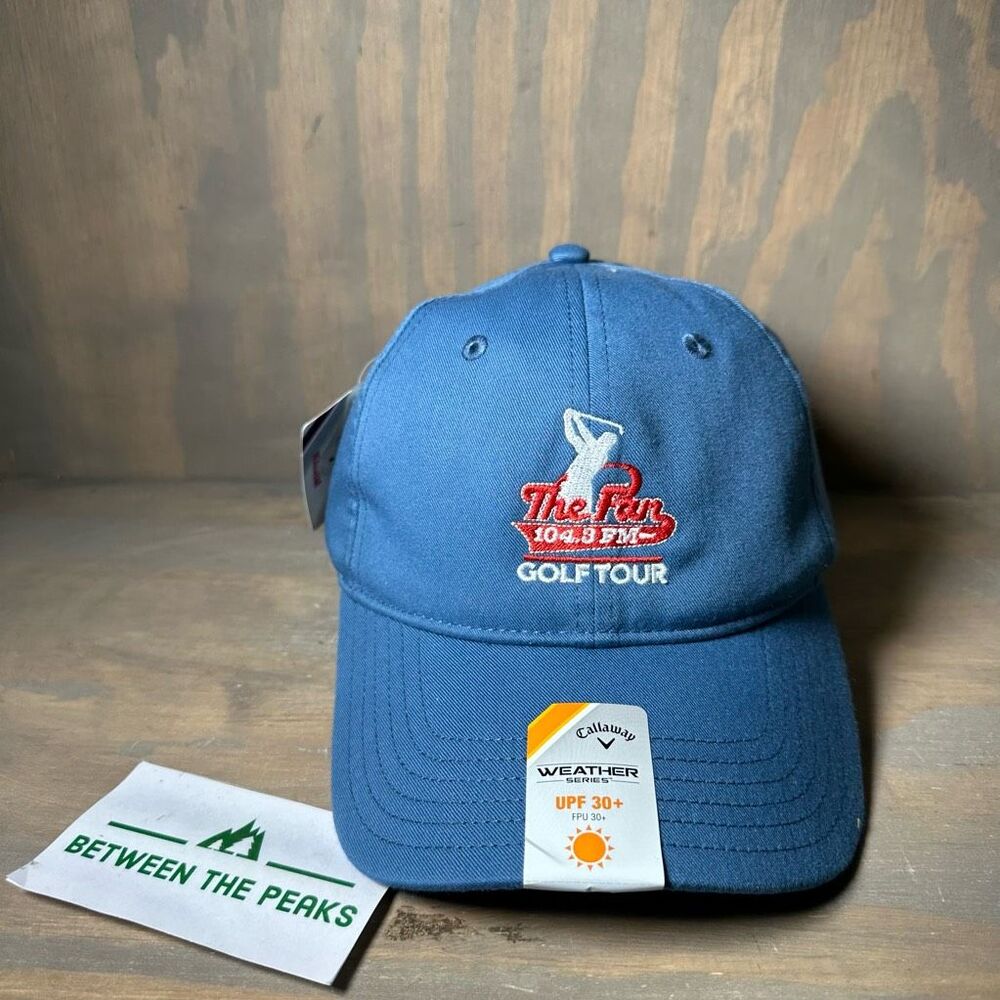 The Fan 104.3 Fm Mens Callaway Baseball Cap Hat Blue Fitted Embroidered L/XL NEW